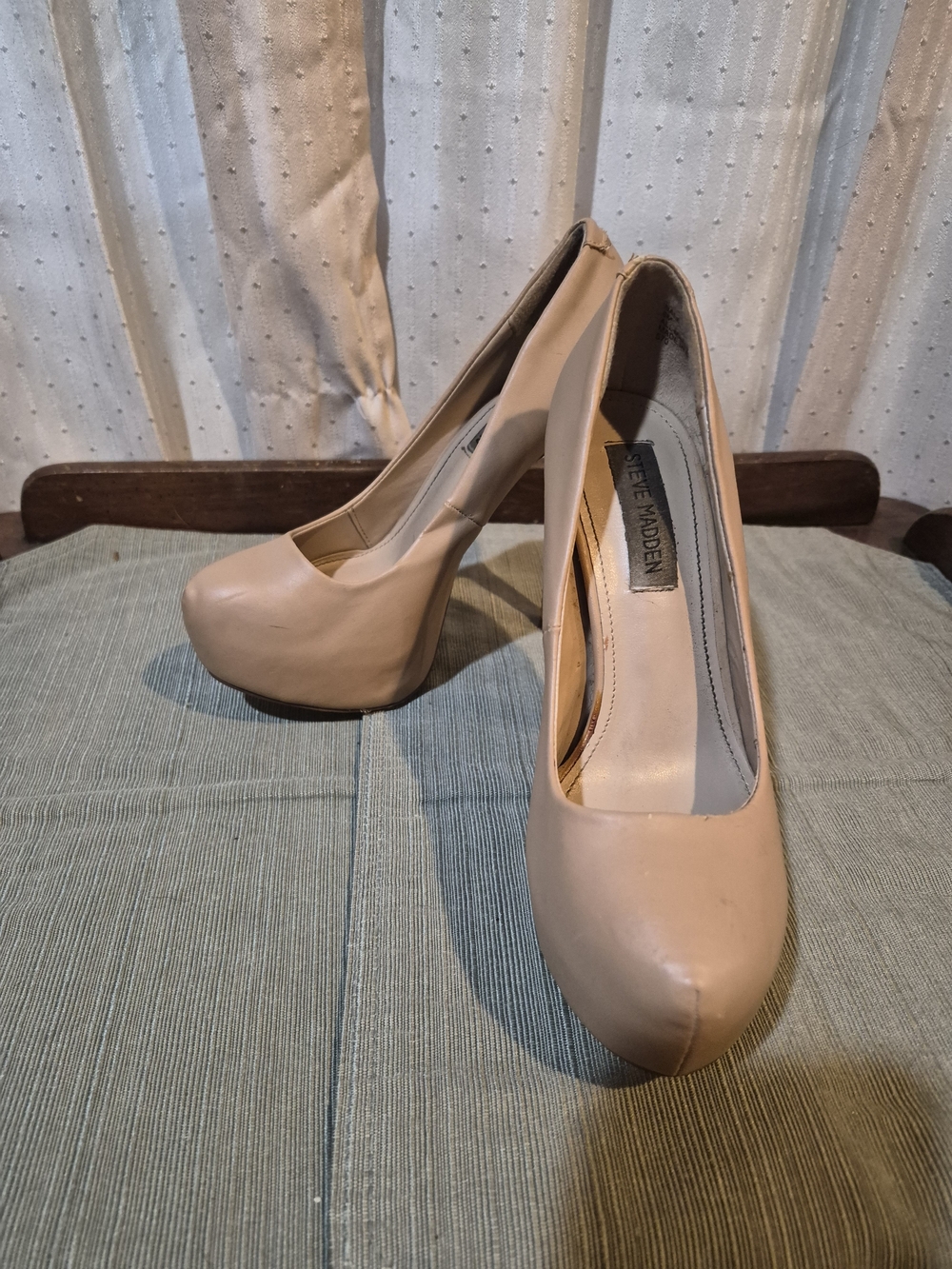 Steve Madden Dejavu Nude Blush Hidden Platform Pump Heels Size 6